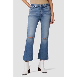 Hudson Womens Barbara Distressed Bootcut Cropped Jeans Size 25